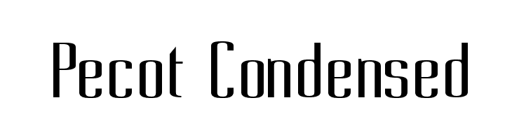 Pecot Condensed  नि: शुल्क फ़ॉन्ट्स डाउनलोड