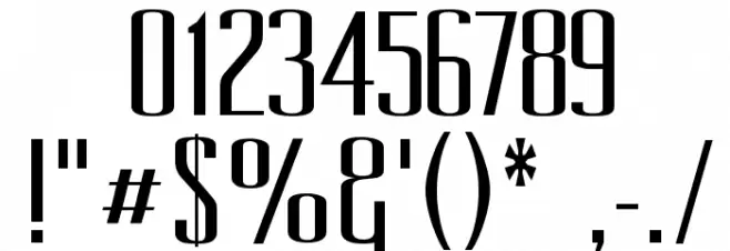 Pecot Condensed Font OTHER CHARS