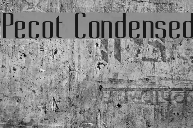 Pecot Condensed Font examples