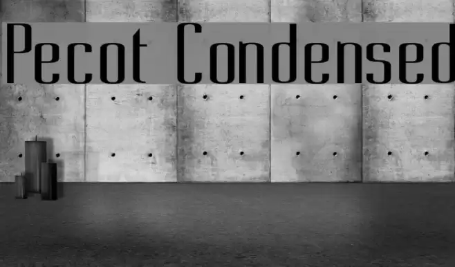 Pecot Condensed Font examples