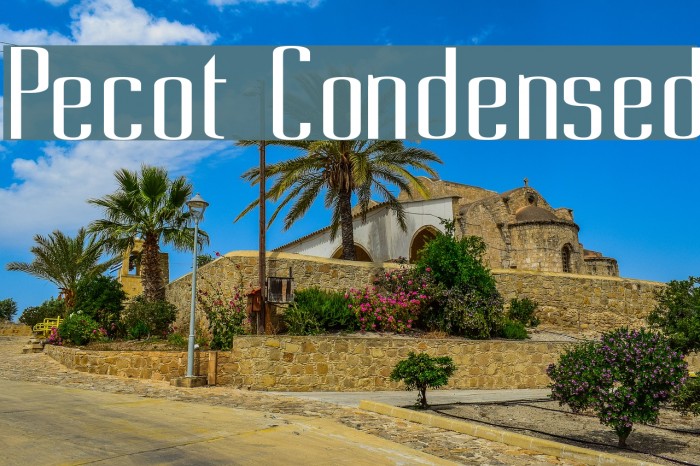 Pecot Condensed Font examples