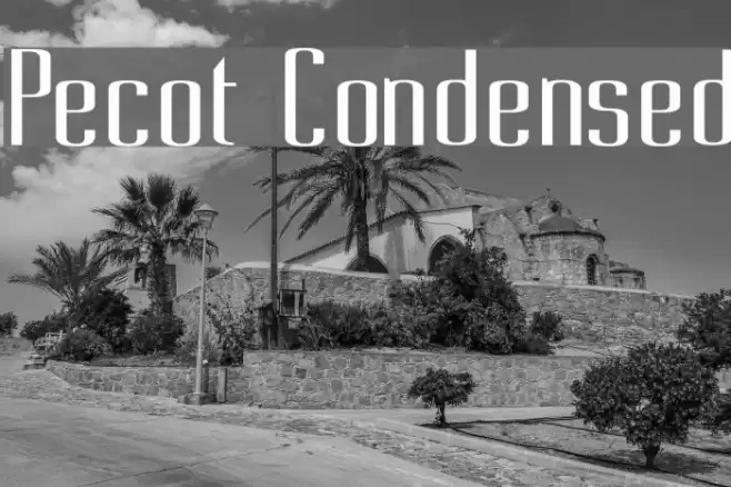 Pecot Condensed Font examples