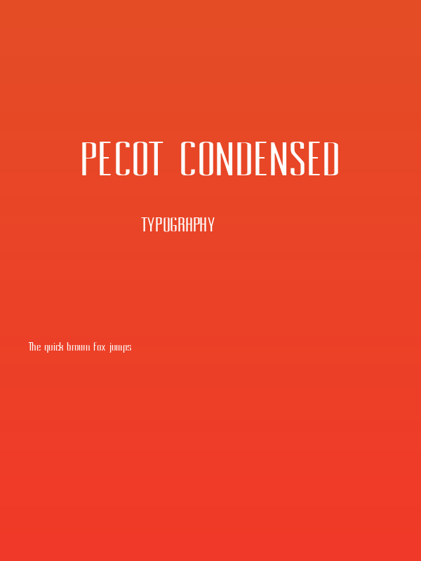 Pecot Condensed Poster