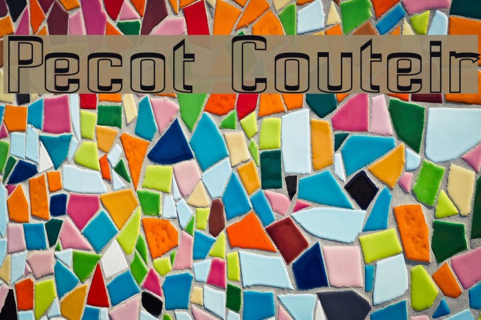 Pecot Couteir Font examples