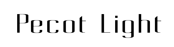 Pecot Light Шрифта