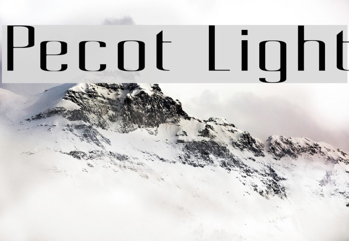Pecot Light Font examples