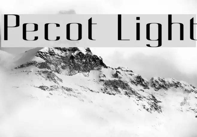 Pecot Light Шрифта examples