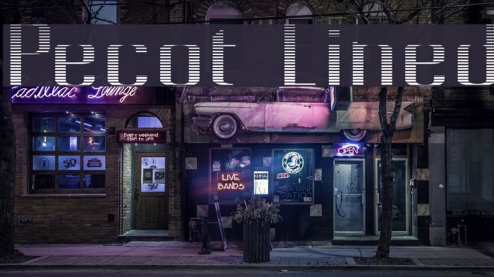 Pecot Lined Font examples