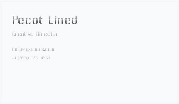 Pecot Lined Business Card