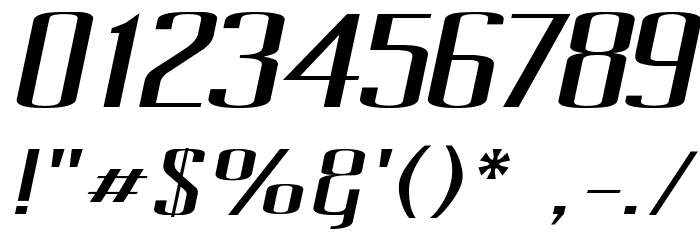 Pecot Oblique Font OTHER CHARS