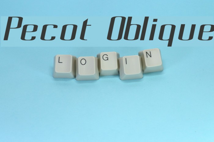 Pecot Oblique Font examples