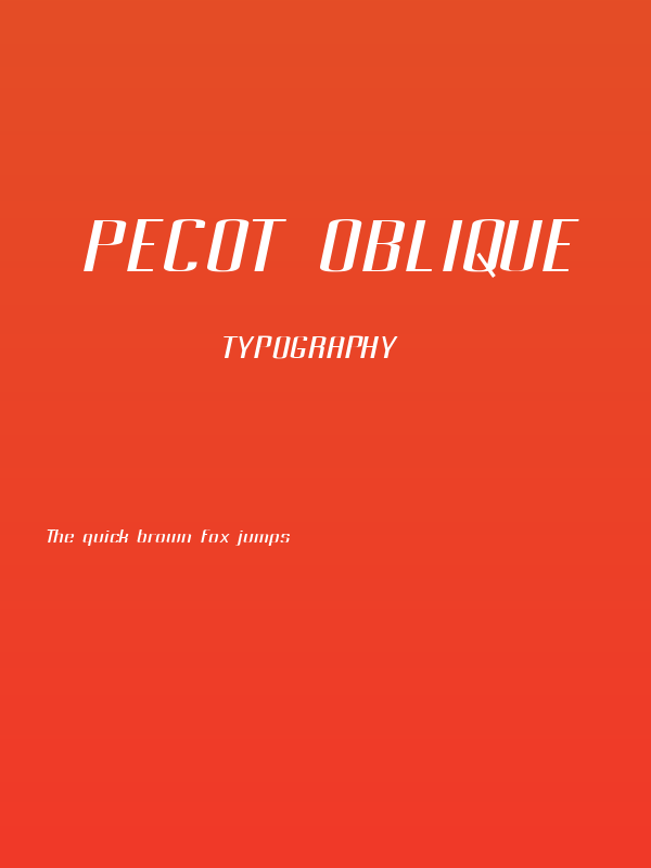 Pecot Oblique Poster