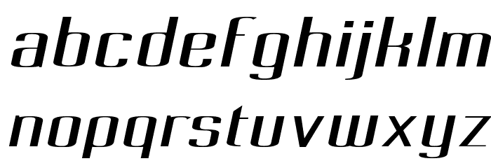 Pecot Oblique Font LOWERCASE
