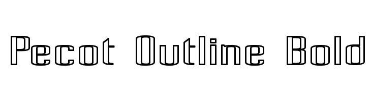 Pecot Outline Bold  Descarca Fonturi Gratis