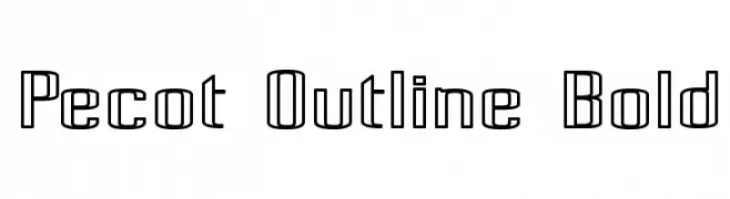 Pecot Outline Bold  Frei Schriftart Herunterladen