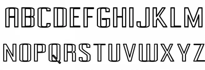 Pecot Outline Bold Schriftart Groß