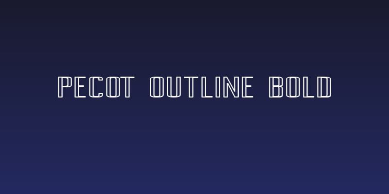 Pecot Outline Bold Social Header