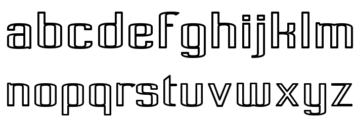 Pecot Outline Bold Font LOWERCASE
