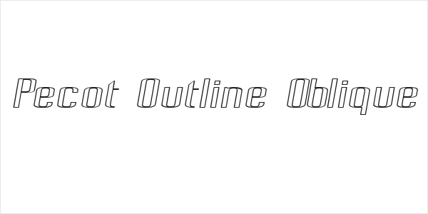 Pecot Outline Oblique Logo