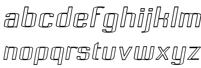 Pecot Outline Oblique Шрифта строчной