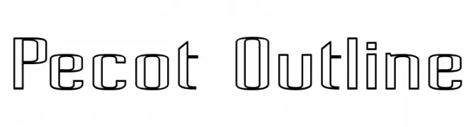 Pecot Outline  Fuentes Gratis Descargar