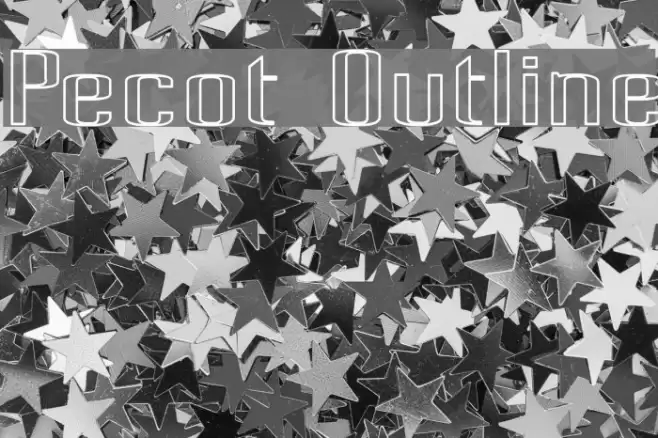 Pecot Outline Font examples