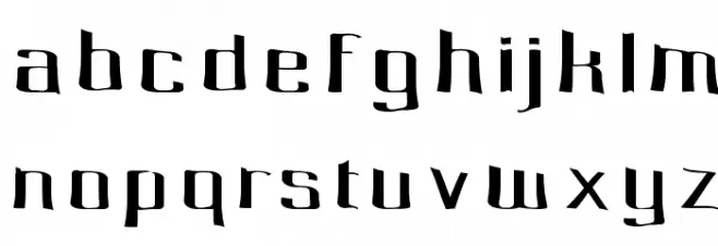 Pecot Spacewarp Schriftart Kleinbuchstaben