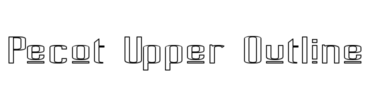 Pecot Upper Outline  Frei Schriftart Herunterladen