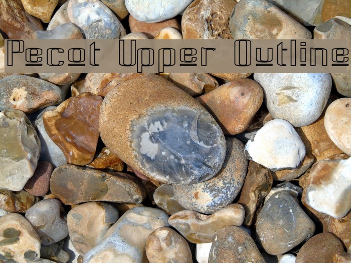 Pecot Upper Outline Font examples