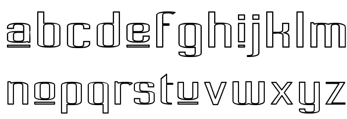 Pecot Upper Outline Font LOWERCASE