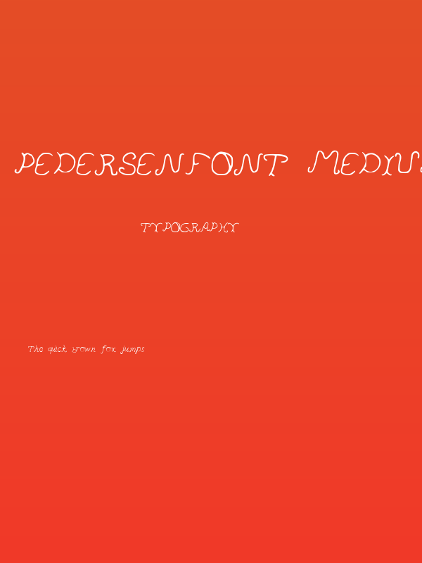 PedersenFont Medium Poster