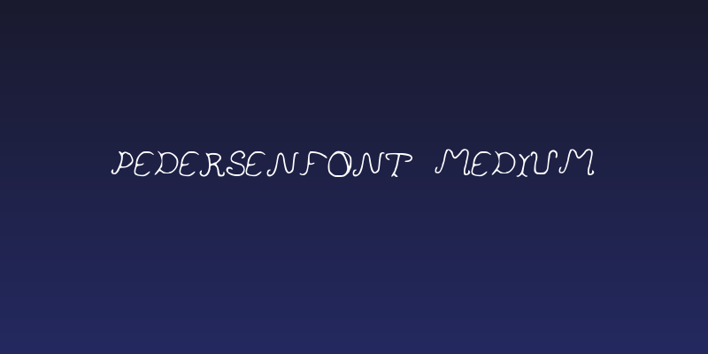 PedersenFont Medium Social Header