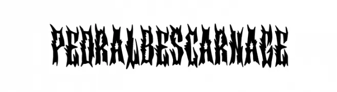 Pedralbes Carnage 字体