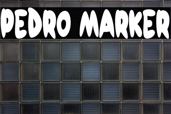 Pedro Marker फ़ॉन्ट examples