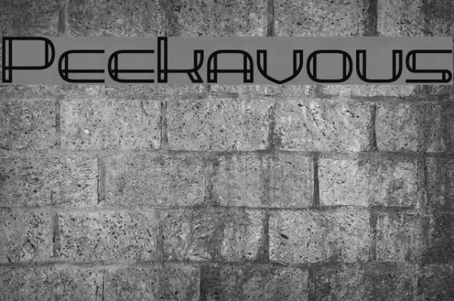 Peekavous Font examples