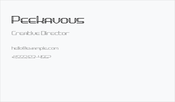 Peekavous Business Card