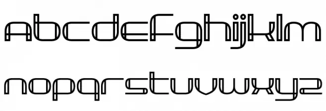 Peekavous Schriftart Kleinbuchstaben