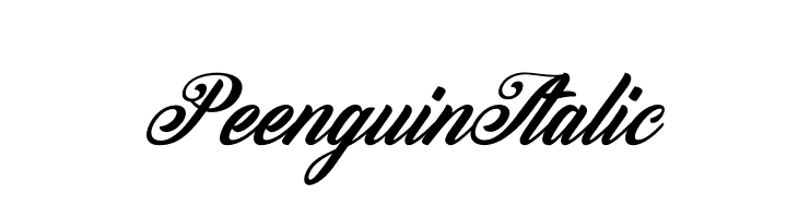 Peenguin Italic  フリーフォントのダウンロード