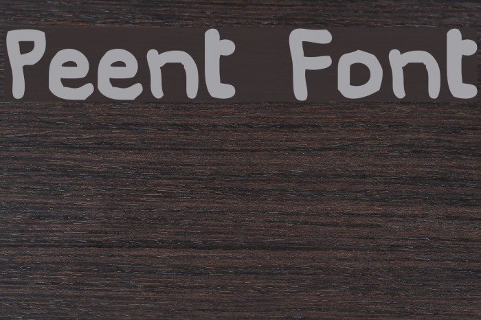 Peent Font examples