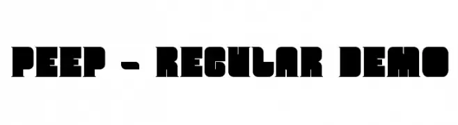 Peep - Regular Demo  नि: शुल्क फ़ॉन्ट्स डाउनलोड