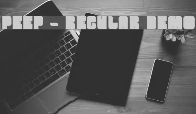 Peep - Regular Demo Font examples