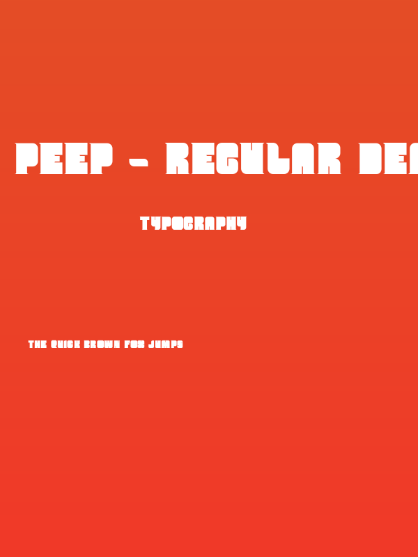 Peep - Regular Demo Poster