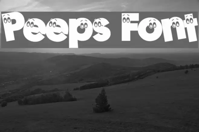 Peeps Шрифта examples
