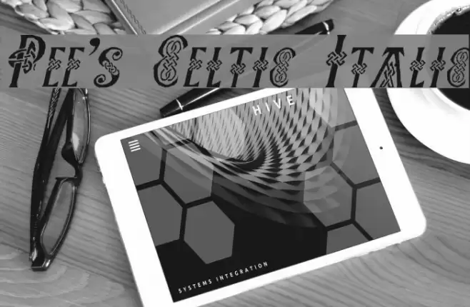 Pee's Celtic Italic Font examples