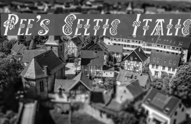 Pee's Celtic Italic Font examples