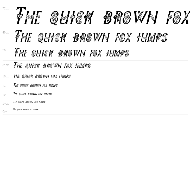 Pee's Celtic Italic Waterfall