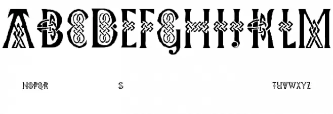 Pee's Celtic Plain Шрифта ВЕРХНИЙ
