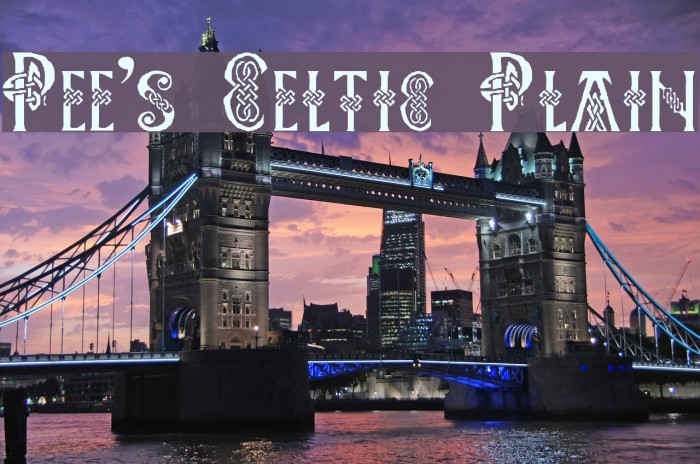 Pee's Celtic Plain Font examples