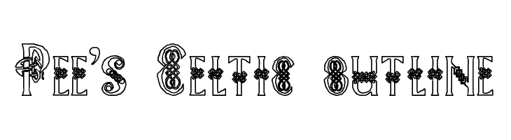 Pee's Celtic outline フォント