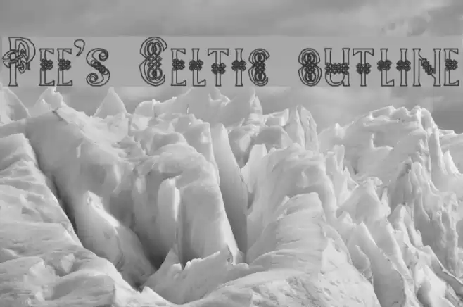 Pee's Celtic outline フォント examples